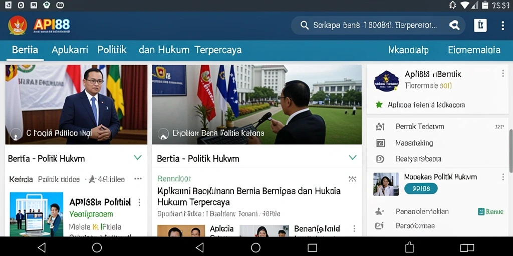Tampilan antarmuka aplikasi API88 yang informatif dan mudah digunakan.