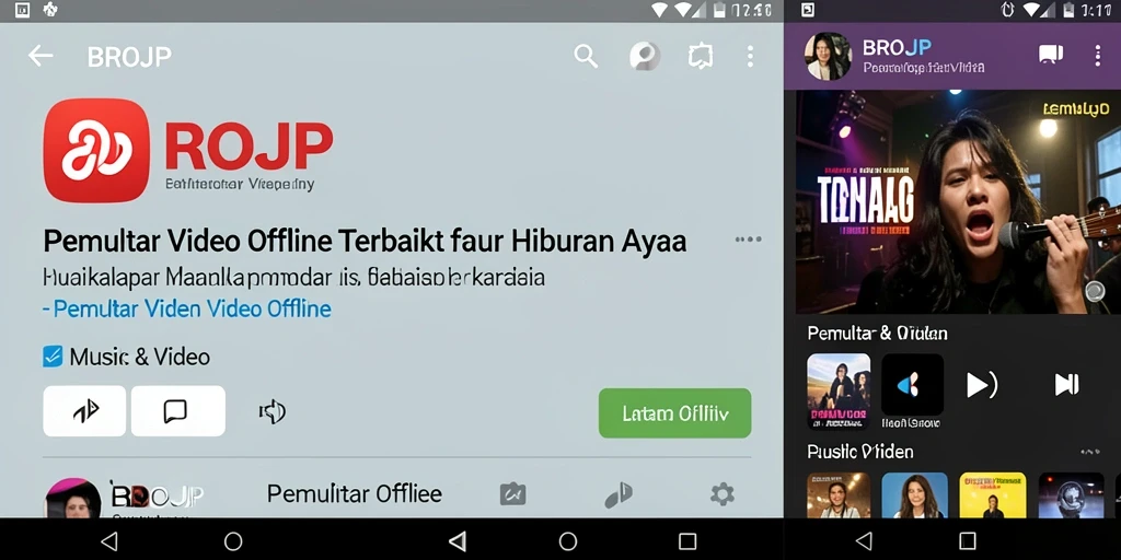 Tampilan antarmuka aplikasi BROJP yang bersih dan mudah dipahami.