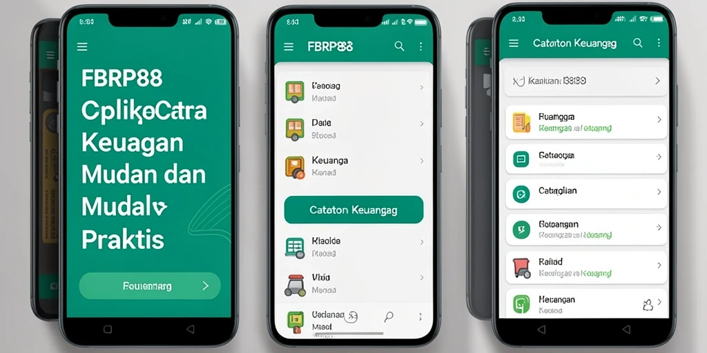 Screenshot antarmuka FBRP88 yang menunjukkan fitur Catatan Keuangan.
