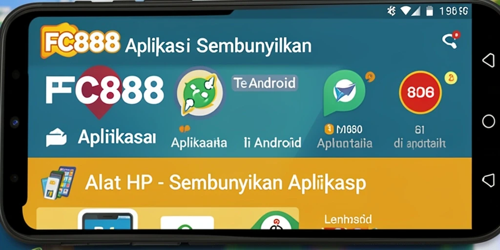 Tampilan antarmuka FC888 yang sederhana dan efektif untuk menyembunyikan aplikasi.