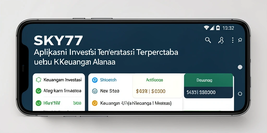 Tampilan antarmuka pengguna SKY77 yang menarik dan informatif.